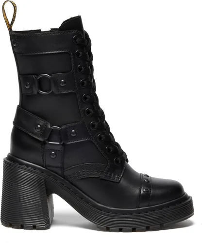 Miniatura 6 de Dr. Martens Botas de cuero con tiras y tacón ancho estilo flare para mujer Chesney