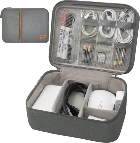 Miniatura 11 de Organizador de Electrónica, Funda Organizadora de Cables de Viaje, Bolsas Organizadoras de Cables Portátiles, Estuche de Almacenamiento
