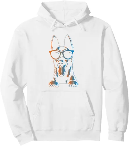 Miniatura 7 de Sudadera con capucha estilo malinois estilo retro vintage de pastor belga malinois belga, Negro