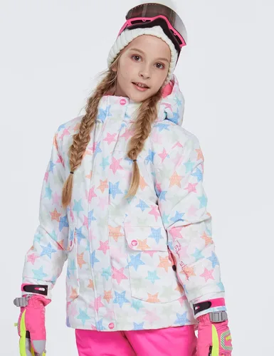 Miniatura 6 de PHIBEE Chaqueta de esquí para snowboard impermeable y resistente al viento para niñas, Nieve