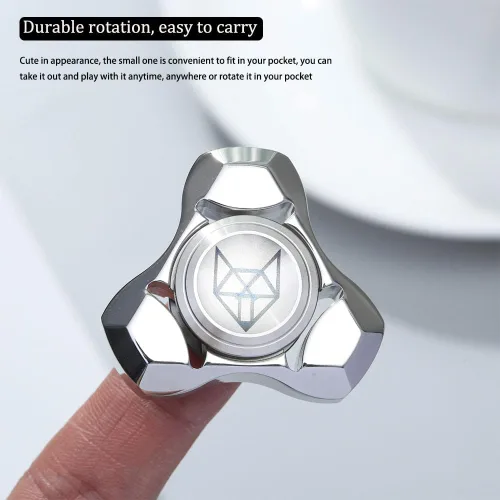 Miniatura 2 de Juguetes giratorios giratorios de metal para adultos, de acero inoxidable, pequeño, pequeño, giroscopio, mano, giroscopio, rodamientos silenciosos