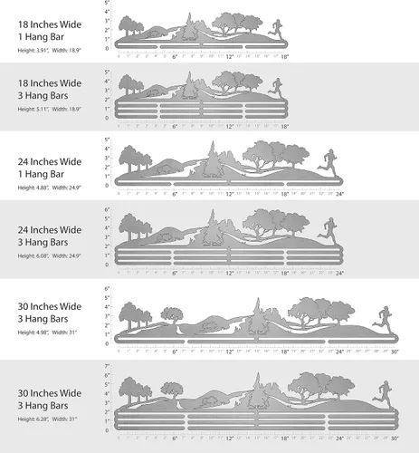 Miniatura 5 de Allied Medal Hangers - Trailscape - Corredor masculino o femenino - Múltiples opciones de tamaño disponibles - Soporte para premios deportivos
