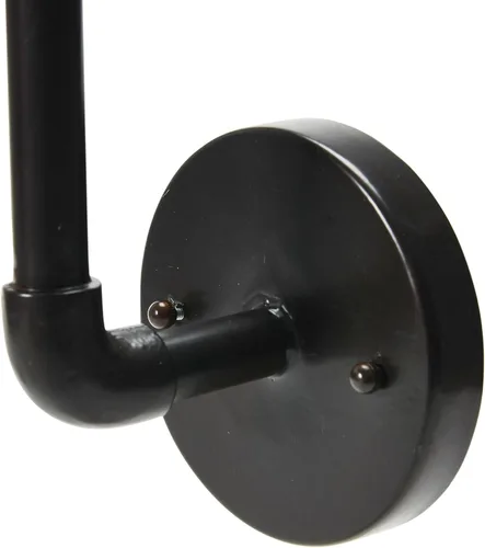 Miniatura 6 de Creative Co-Op Aplique de pared de metal con pantalla redonda Negro