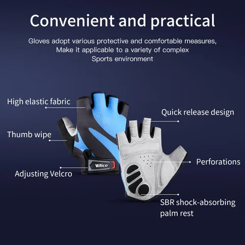 Miniatura 6 de Guantes de ciclismo sin dedos para hombres y mujeres guantes de bicicleta para hombres Accesorios de bicicleta de ciclismo, guantes para bicicleta