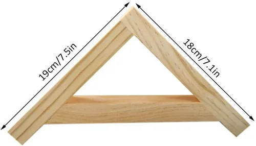 Miniatura 2 de Soportes flotantes triangulares de madera maciza, soporte de ángulo recto grueso para estantes de carga, soportes de estantería de decoración