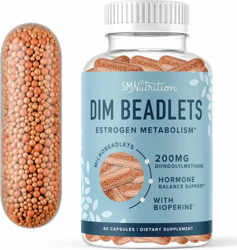 Miniatura 10 de Suplemento DIM 200 mg Balance de estrógeno para mujeres y hombres Acné hormonal, equilibrio hormonal, menopausia y apoyo antioxidante