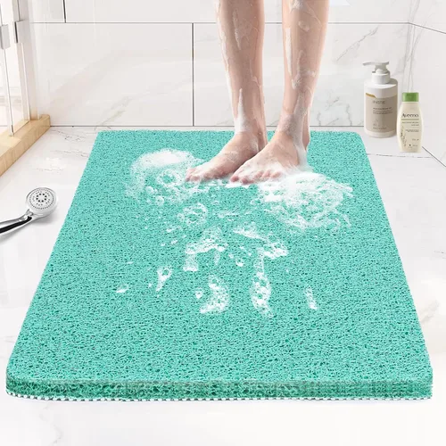 Miniatura 39 de Joyhalo Tapete de ducha antideslizante, de secado rápido, para ducha, bañera, baño, hogar, 24 x 24 pulgadas, color aguamarina