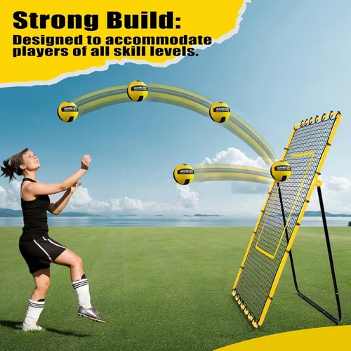 Miniatura 3 de Volleyball Rebounder Net 7x4 ft -5 Angles Adjustable, Outdoor Portable or Home Training Equipment, Backyard Volleyball Trainer with Rebound Net