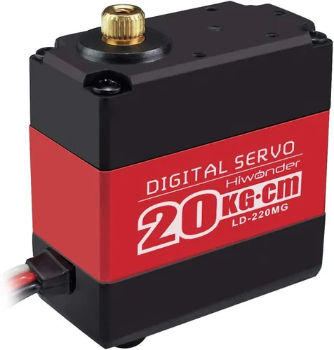 Miniatura 3 de Servomotores servo RC de 44.1 lbs de alto par con servomotor 25T, rodamiento de bolas dual, caja de aluminio, soporte de metal, dirección