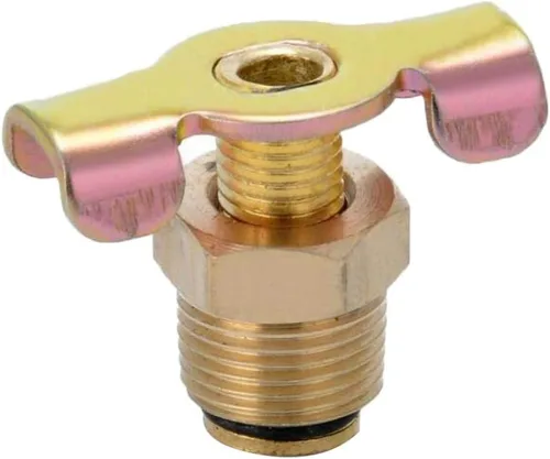Miniatura 3 de harayaa 3/8 "válvula de drenaje de latón NPT compresor de aire tanque Petcock válvula de drenaje de agua 1.181x0.945 in