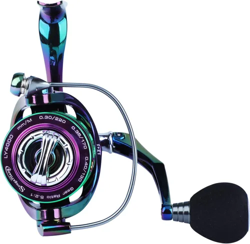 Miniatura 4 de Sougayilang - Carrete de pesca colorido 13 + 1 BB, ultraligero, ultra suave, potente, carretes giratorios, con marco de grafito y gestión de línea