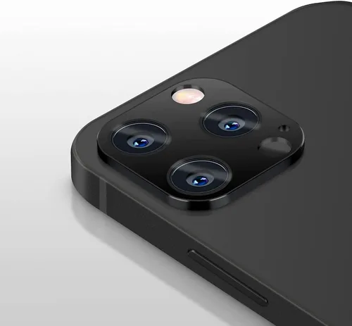 Miniatura 3 de SAHARA ZeroDamage ZD00049 - Protector de lente de cámara de vidrio flexible HD para iPhone 13 Pro y Pro Max (paquete de 2), color negro