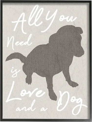 Miniatura 8 de Stupell Industries All You Need is Love and a Dog - Placa de pared artística, fabricada con orgullo en Estados Unidos