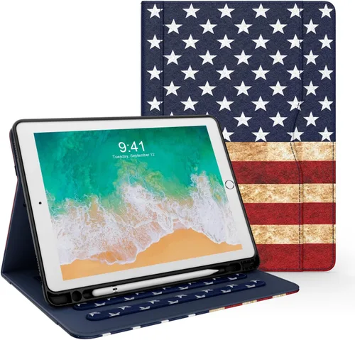 Miniatura 12 de Zonefoker Fundas para iPad de 6ª generación 2018/2017, iPad Air 2 2014, iPad Air 2013, iPad Pro 9.7 pulgadas 2016 con soporte para lápices, funda