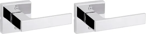 Kwikset Singapore - Manija de puerta de cromo pulido (2 unidades)