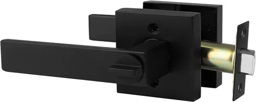 Miniatura 8 de Probrico - Juego de 10 manijas de puerta de privacidad, manijas de puerta de color negro mate resistentes, sin llave, juego de perillas de puerta