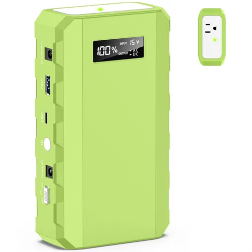 Miniatura 11 de Apowking Banco de Energía con Toma de CA, 65W Banco de Batería Portátil para Laptop Carga Rápida, 88.8Wh/24000mah Estación de Energía para Camping