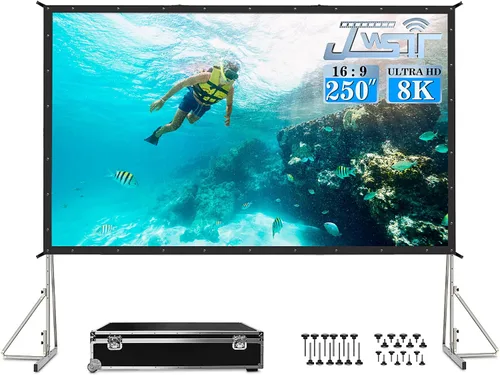 Miniatura 10 de Pantalla de Proyector para Interiores, JWSIT Pantalla de Cine para Exteriores de 100 pulgadas - PVC Mejorado de 3 Capas 16:9 Pantalla de Proyector
