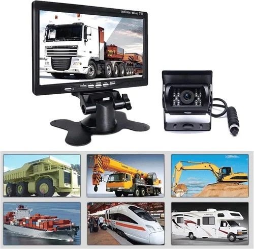 Miniatura 6 de Hikity Cámara de respaldo de 7 pulgadas con kit de monitor, cámara de visión nocturna LED IR impermeable de 18 infrarrojos + monitor de visión