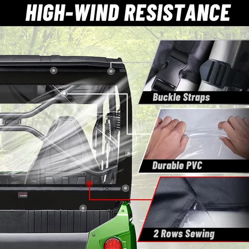 Miniatura 3 de StarknightMT TERYX - Ventana trasera suave, panel de polvo trasero compatible con KAWASAKI TERYX 4 800 2013-2025 a prueba de polvo a prueba
