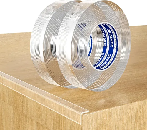 Miniatura 7 de ZOMPAGO Tira protectora de bordes a prueba de bebés, protectores de esquina transparentes para muebles, 1.2 pulgadas x 9.84 pies, protectores