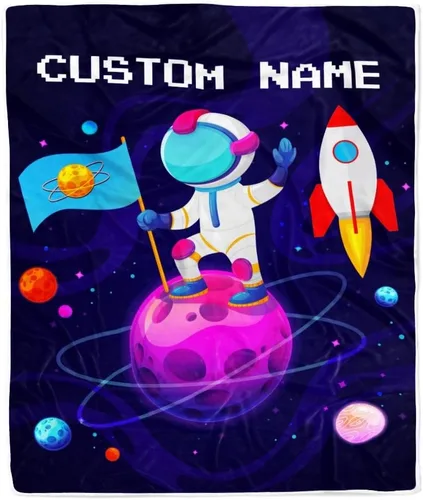 Miniatura 8 de Manta de bebé safari personalizada con nombre personalizado para niñas, hija recién nacida, nieta, sobrina, cumpleaños, manta de forro polar