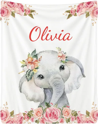 Miniatura 28 de Manta personalizada con nombre para adolescentes, niñas, niños, mantas de bebé personalizadas de franela ultra suave y acogedora, manta con nombre