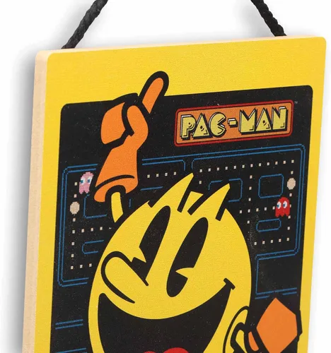 Miniatura 4 de Pac-Man Jumping - Decoración colgante de pared de madera, divertido letrero de Pac-Man para sala de juegos o dormitorio