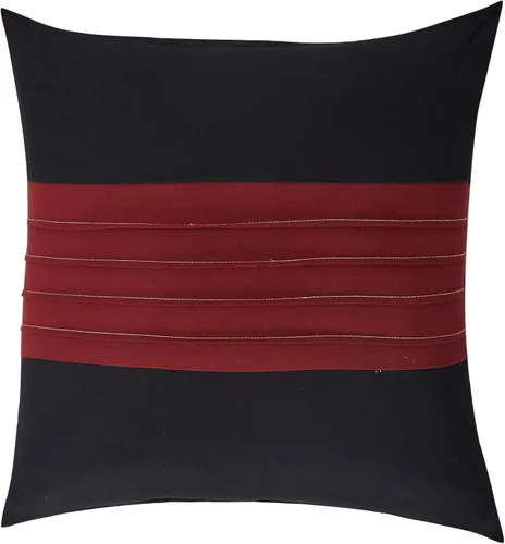 Miniatura 5 de Grand Avenue Juegos de cama con diseño geométrico negro/rojo, tamaño Queen con edredón, 7 piezas, funda de almohada, falda de cama, almohada