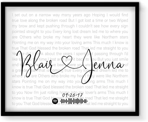 Miniatura 8 de Regalo de aniversario personalizado para marido, letra de canción de boda, póster de canción de primer baile, decoración de arte de pared, regalos