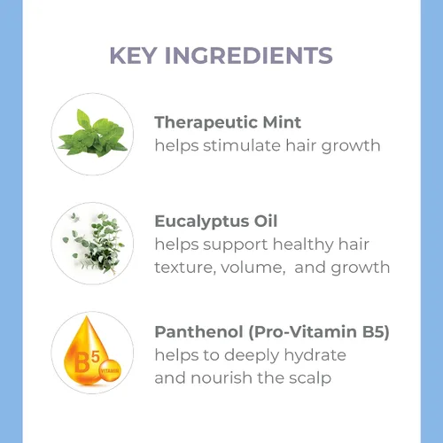 Miniatura 2 de Derma E Champú espesante para adelgazar el cabello – Sin sulfato terapéutico menta y hierbas voluminizante, 10 oz