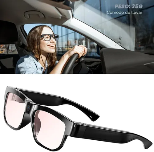 Miniatura 4 de Gafas de Cámara Gafas de Video Inteligentes con Cámara Gafas Deportivas Portátiles para los Ojos Grabación al Aire Libre Motociclismo Senderismo