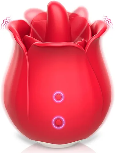 Vibrador de juguete rosa para mujer, mini estimulador de clítoris para lamer la lengua con 9 placeres vibradores para estimulación del clítoris y