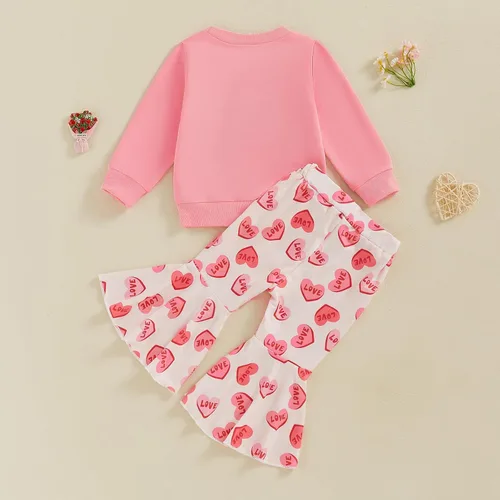 Miniatura 23 de Gueuusu Conjunto de ropa de manga larga para bebé niña con texto en inglés "My 1st Christmas", sudadera de manga larga con pantalones acanalados