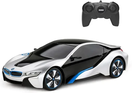 RASTAR BMW i8 Coche RC BMW i8 a control remoto a escala 1/24, coche de juguete BMW - Plata