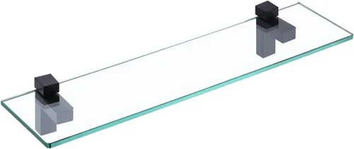 Miniatura 10 de KES BGS3201S35-2 - Estante de vidrio templado de 14 pulgadas de grosor para montaje en pared, rectangular, soporte de níquel cepillado, BGS3201S35-2