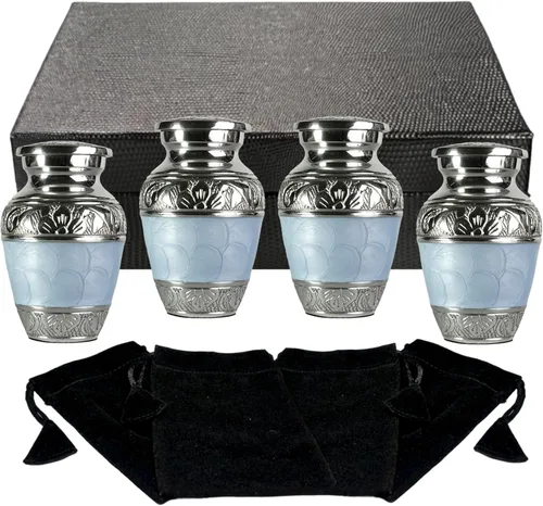 Miniatura 11 de Urnas de cremación para cenizas humanas de adultos femeninos y masculinos – Urnas de entierro y funeral decorativas grandes con diseño de alas