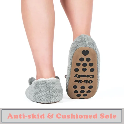 Miniatura 4 de cosyone1997 Lindas pantuflas de animales para niños, niñas y mujeres, calcetines de casa mullidos con suela antideslizante suave, regalos únicos