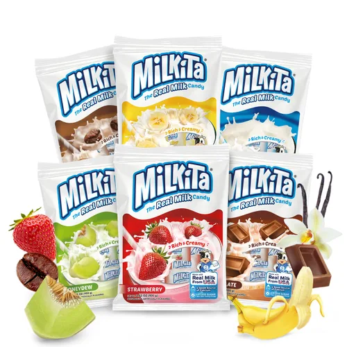 Miniatura 19 de Milkita Bites - Caramelos de leche – Dulces saludables bajos en azúcar con leche real para niños y adultos – Tamaño de bocado, caramelo sin gluten