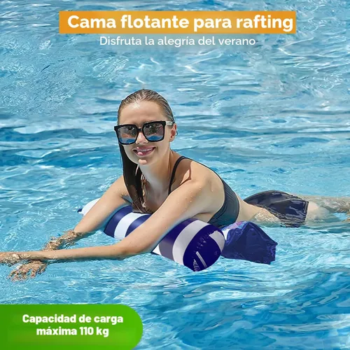 Miniatura 3 de 4 Pack Upgrated XL Water Pool Floats, 4-in-1 (Hammock, Saddle, Lounge Chair, Drifter) Multi-Purpose Water Pool Float, Non-Stick PVC Material.