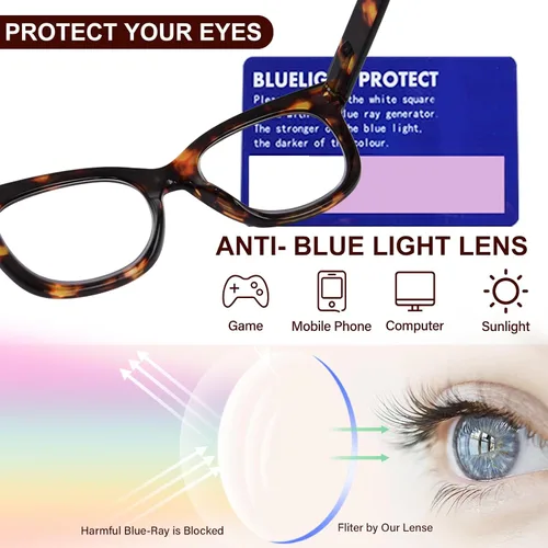 Miniatura 5 de Gafas de lectura de gran tamaño para mujeres y hombres, marco grande de moda, bloqueo de luz azul, lentes de lectura con bisagras de resorte tortuga