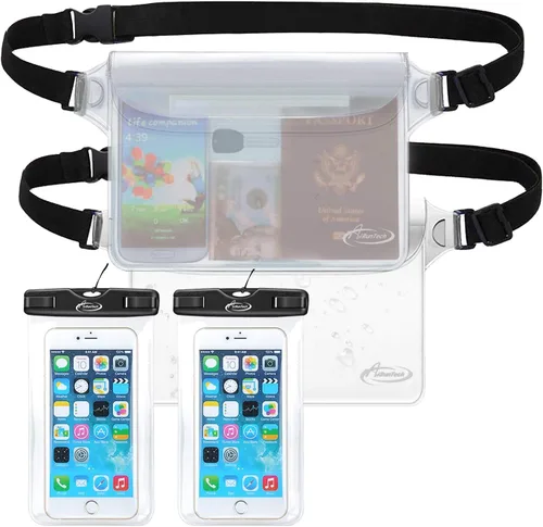 Miniatura 10 de AiRunTech Riñonera impermeable, bolsa impermeable para iPhone 16 15 14 13 12 11 Pro Max, bolsa seca IPX8 para esnórquel, playa, crucero, kayak, 2