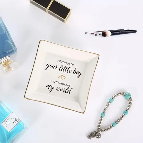 Miniatura 30 de Regalos religiosos para mujeres, plato para anillos de cerámica cristiana, Dios está dentro de ella, ella no caerá, regalos cristianos para mamá