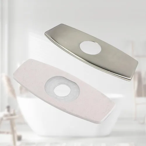 Miniatura 7 de Aquafaucet placa de 4 pulgadas con orificio para la llave del tocador de baño, con acabado en bronce aceitado, P-6N