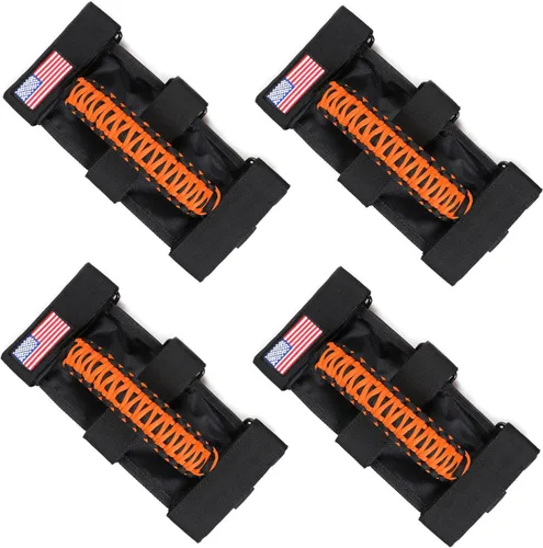 Miniatura 15 de 2 asas de agarre para barra antivuelco, mango de agarre de paracaídas para Jeep Wrangler YJ TJ JK JL y Gladiator JT 1955-2024 UTV ATV, apto