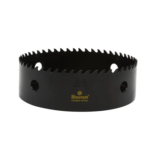 Starrett Sierra perforadora con punta de carburo con acabado de superficie de alta calidad, ideal para madera, PVC y fibra de vidrio, 3 dientes por