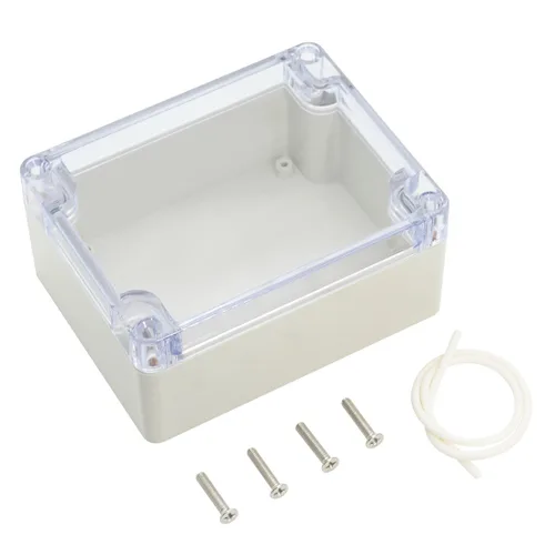 Miniatura 12 de LeMotech Caja de conexiones de plástico ABS a prueba de polvo, impermeable, IP65, caja de recinto eléctrico universal para proyectos, color gris