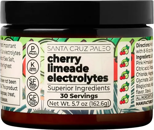 Miniatura 16 de Santa Cruz Paleo Polvo de electrolitos, sabor a limonada, mezcla de bebida de hidratación sin azúcar con sal rosa del Himalaya, sal marina