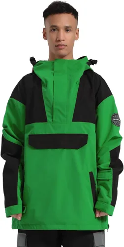 Miniatura 46 de GSOU SNOW Chaqueta de esquí para hombre, abrigo de nieve para snowboard, cálido, invierno, impermeable, con capucha