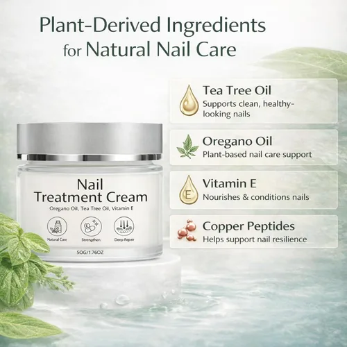 Miniatura 2 de Crema de tratamiento de uñas, crema reparadora de uñas para uñas dañadas, agrietadas, delgadas, con aceite de árbol de té, aceite de orégano